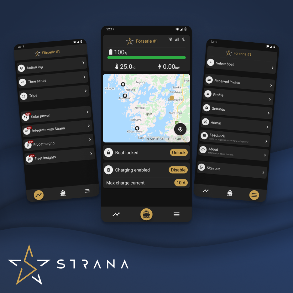 Strana App presentation standing views